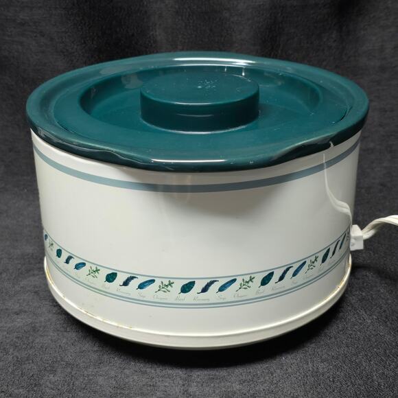 Vintage Rival Crock-ette 1 Qt. Stoneware Slow Cooker Crock Pot & Lid SCR100 - Picture 5 of 13
